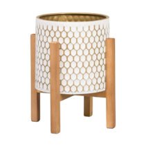 Honeycomb Mid-Century Modern Indoor Pot Planter