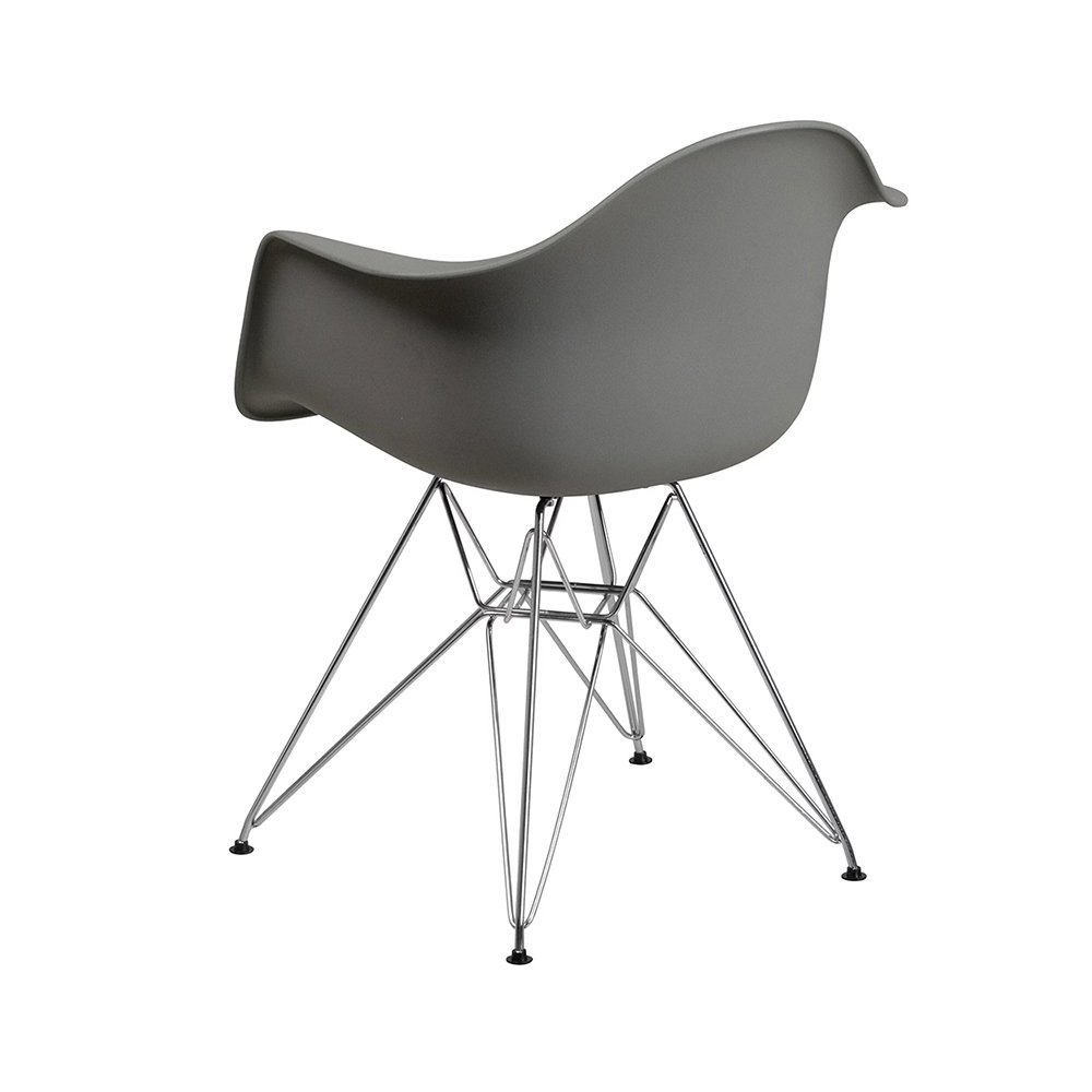 Emma and Oliver Plastic Chair with Chrome Base - Image 4