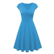 Summer Solid Color Women Dress Time Color